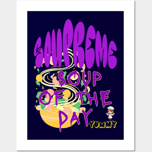 Soupreme - Noodles fun cool text Posters and Art